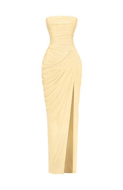 Cyra Maxi Elbise - Limon Sarısı