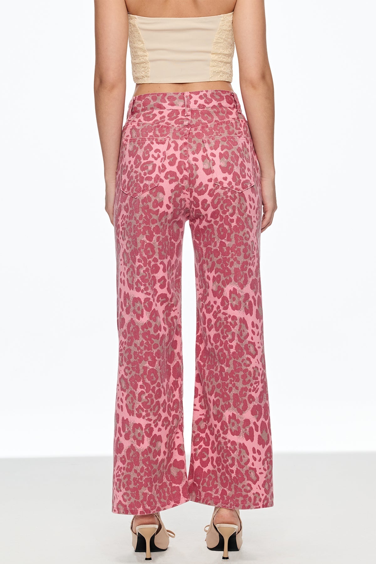 Cahal Leopar Desenli Jean Pantolon