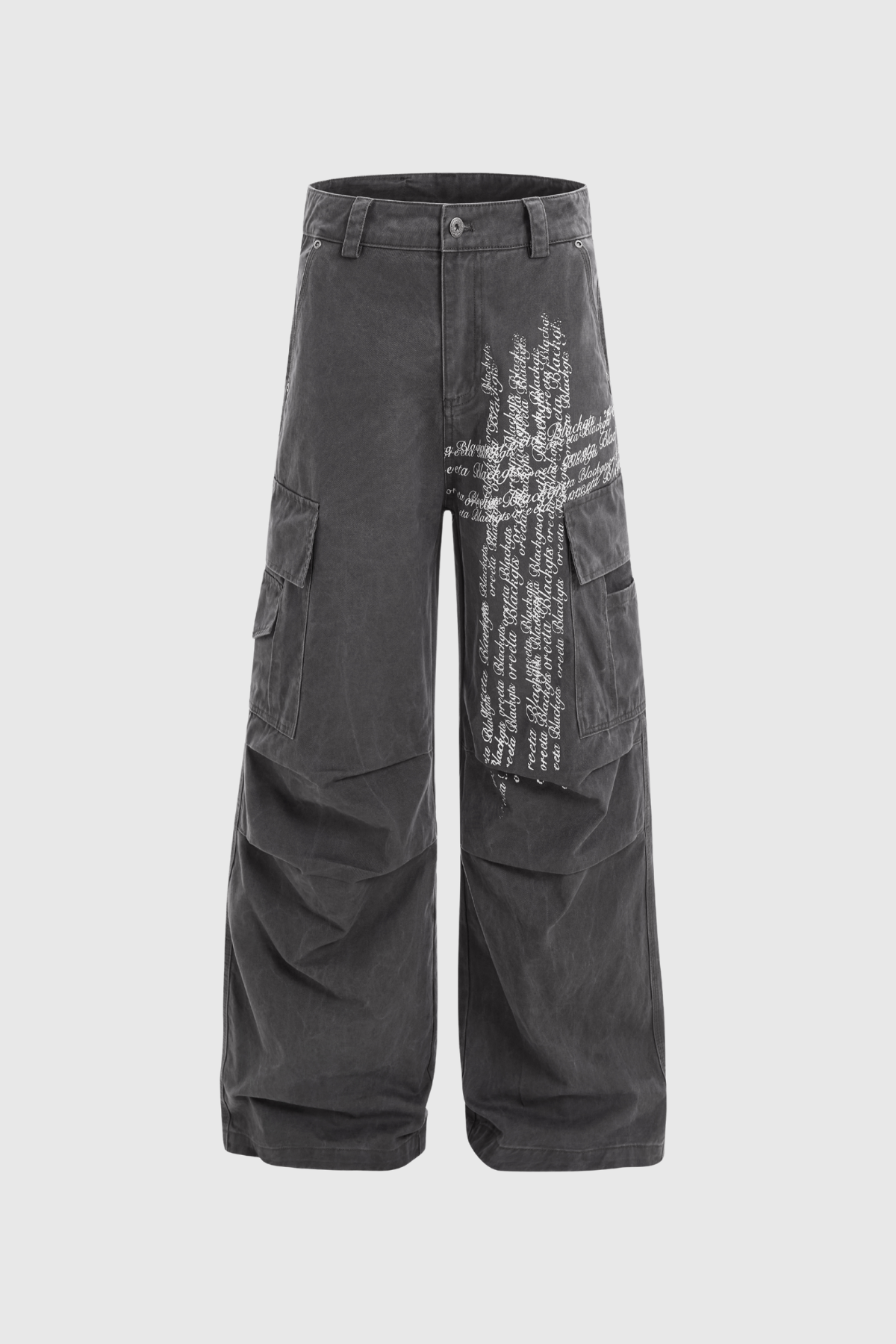Cammie Baskılı Gri Jean Pantolon