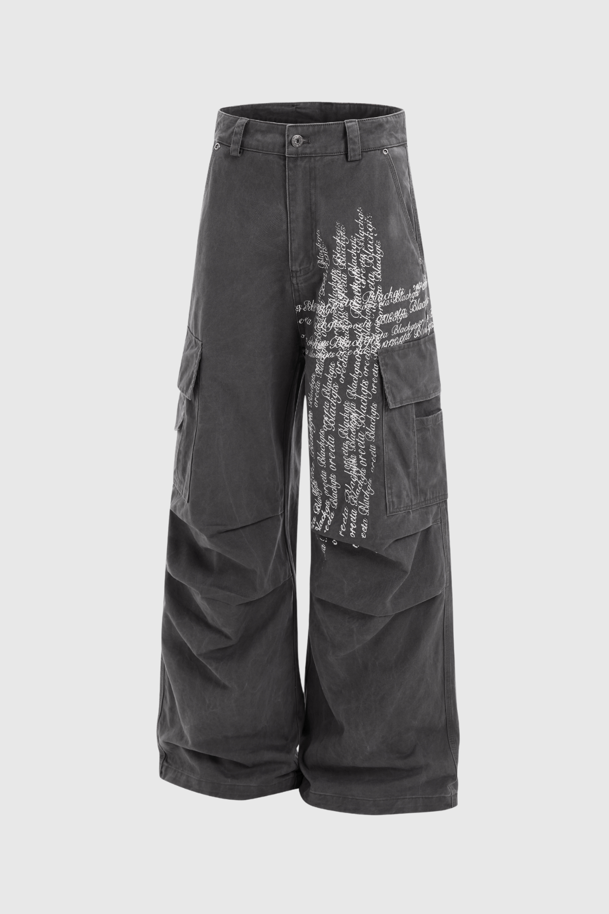 Cammie Baskılı Gri Jean Pantolon
