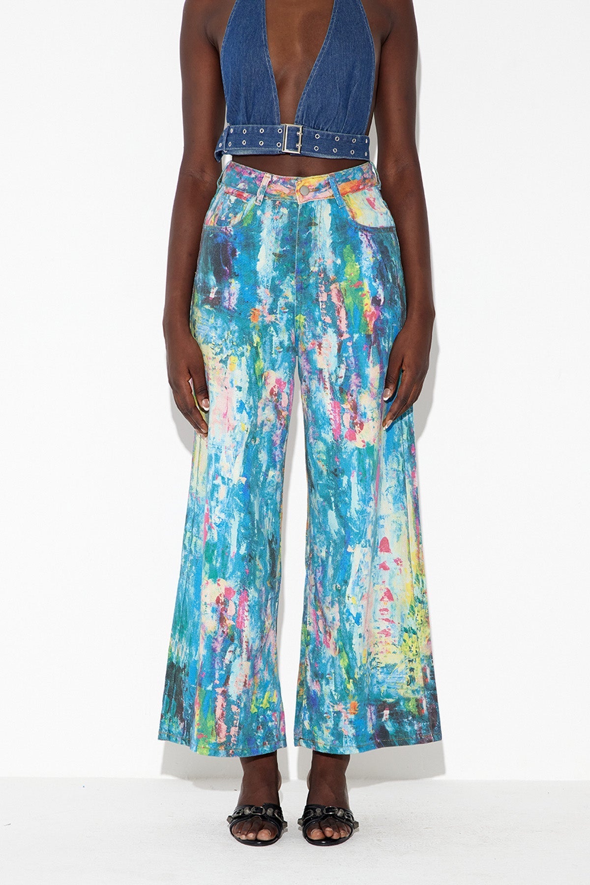 Caryl Batik Desenli Jean Pantolon