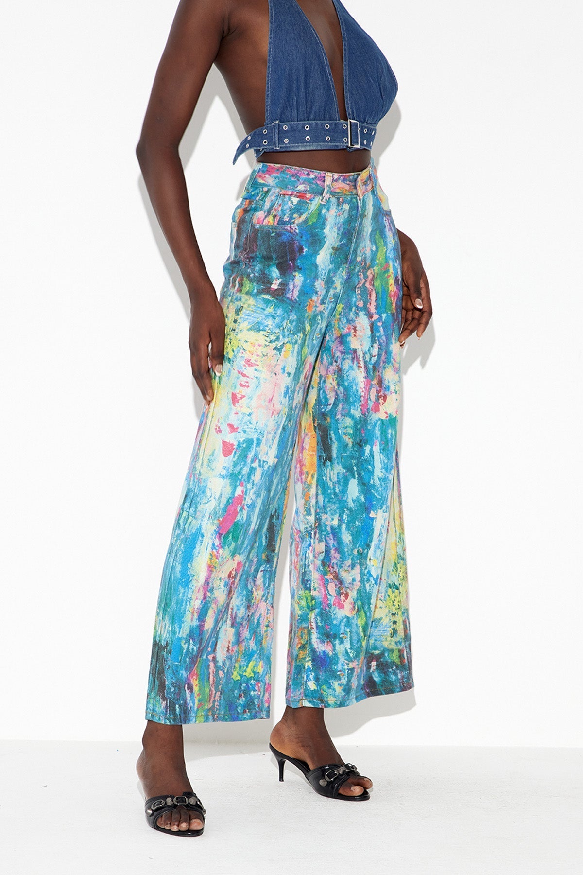 Caryl Batik Desenli Jean Pantolon