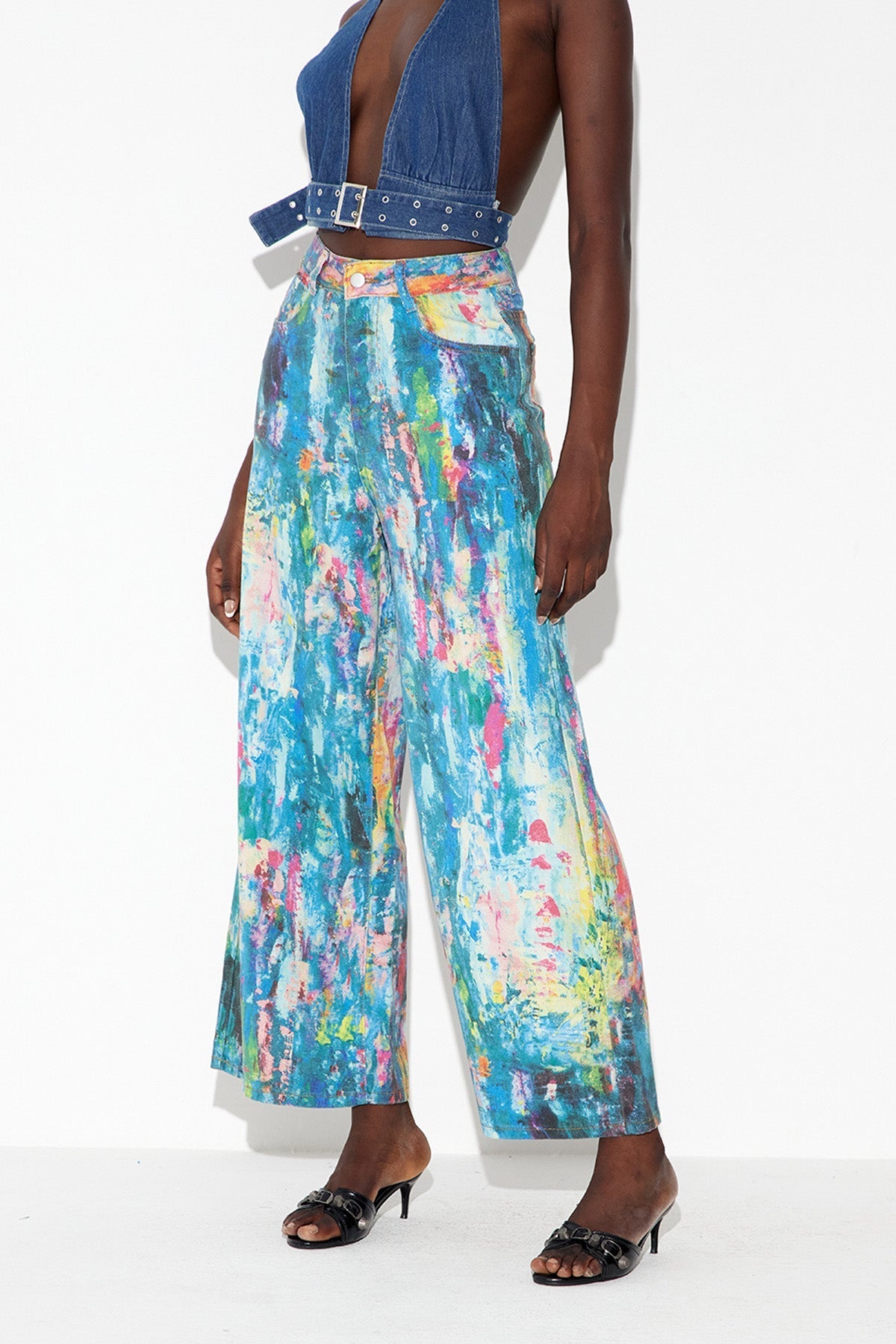 Caryl Batik Desenli Jean Pantolon