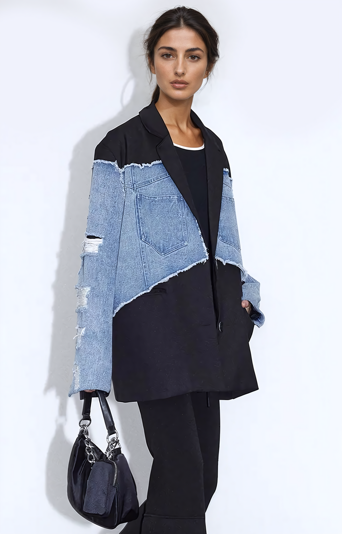 Cecilia Deconstruct Detaylı Denim Kaban