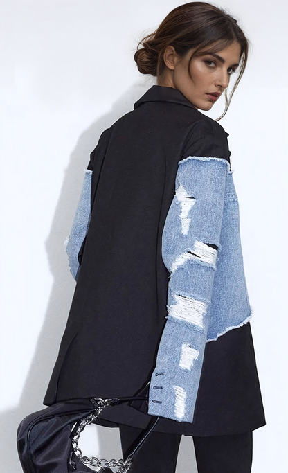 Cecilia Deconstruct Detaylı Denim Kaban