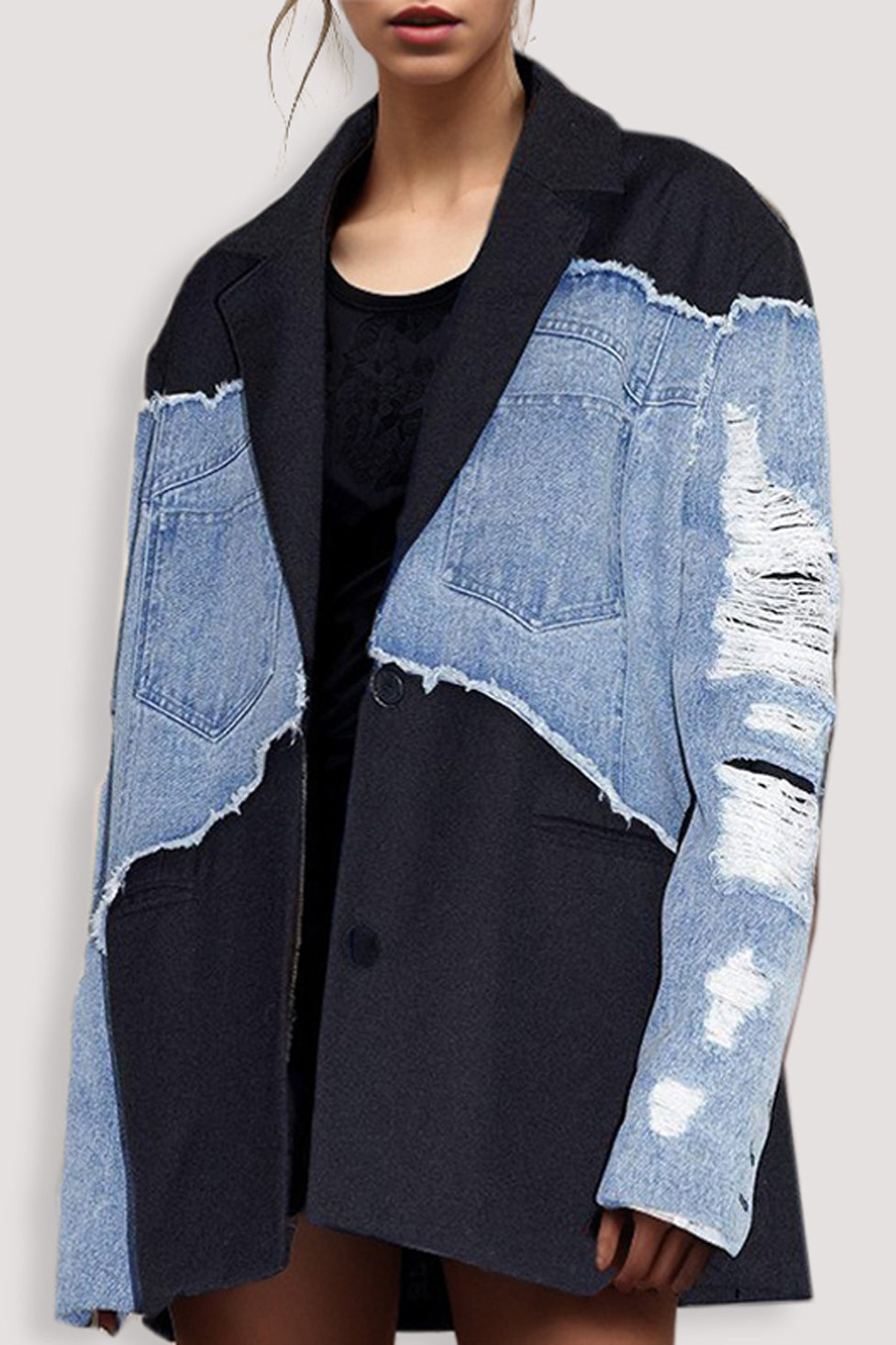 Cecilia Deconstruct Detaylı Denim Kaban