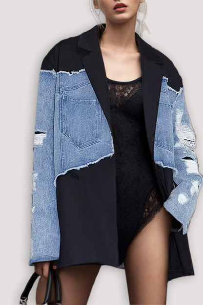 Cecilia Deconstruct Detaylı Denim Kaban