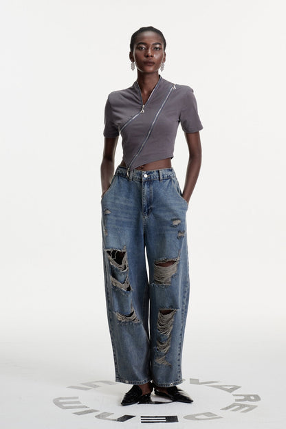 Colten Yırtık Cutout Detaylı Jean Pantolon