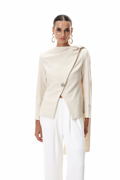Cosima Şal Ruch Asimetrik Blazer