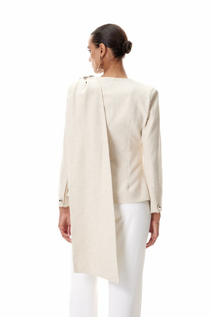 Cosima Şal Ruch Asimetrik Blazer