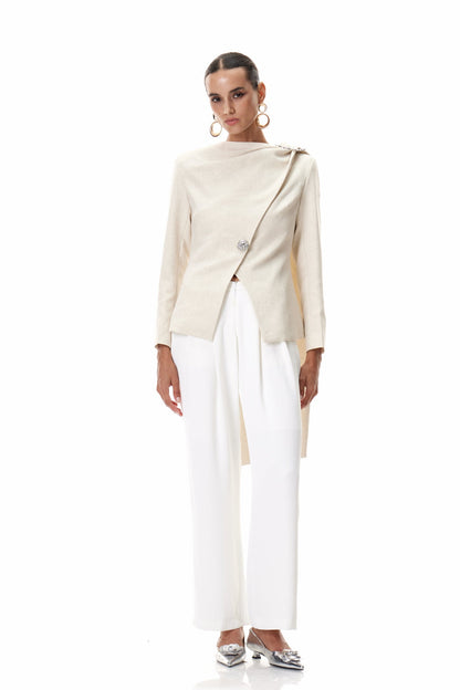 Cosima Şal Ruch Asimetrik Blazer