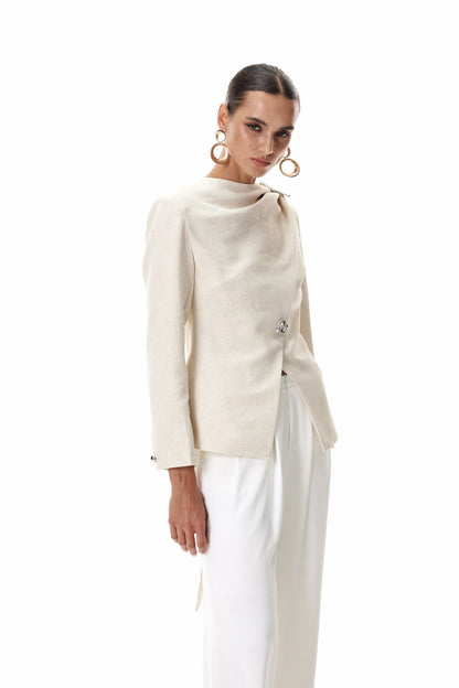 Cosima Şal Ruch Asimetrik Blazer