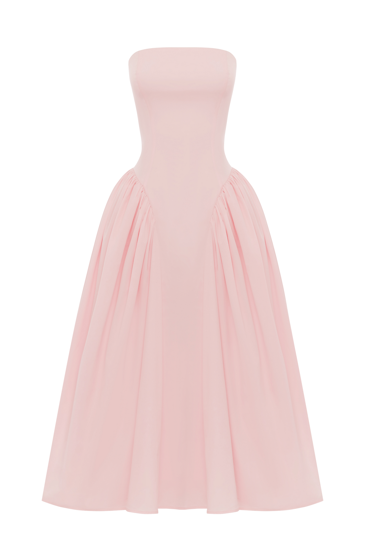 Darla Midi Elbise - Pudra