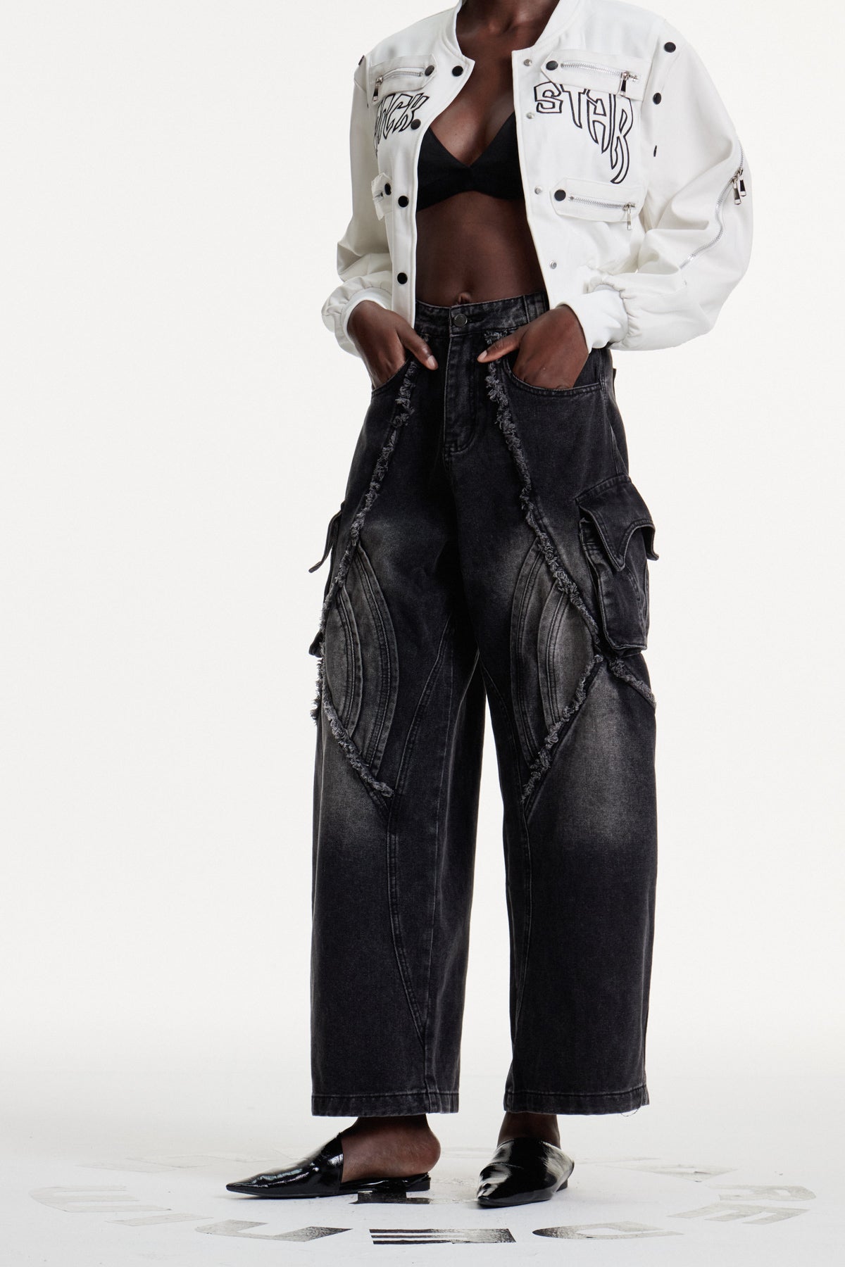 Dalia Dekonstrüktif Detaylı Baggy Jean Pantolon