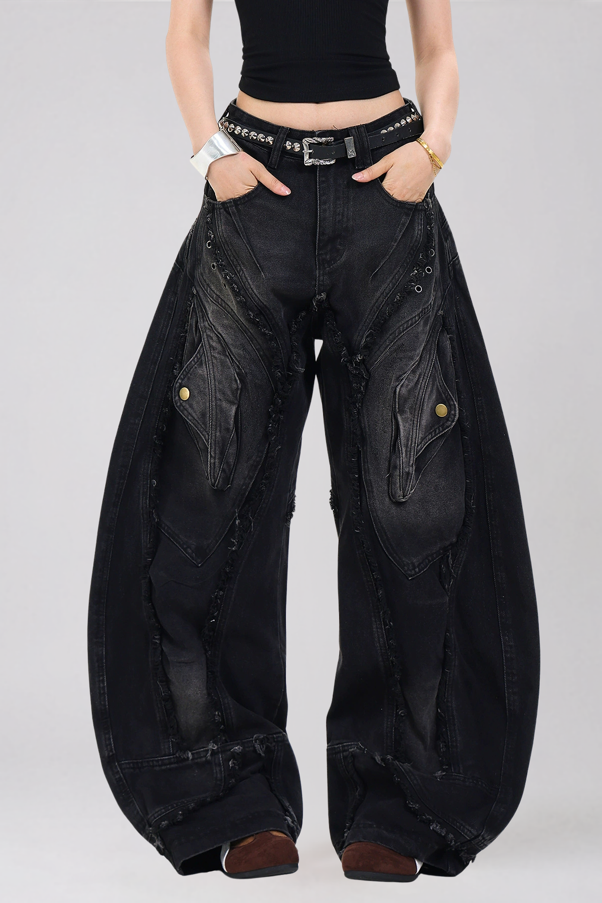 Daryl Püsküllü Baggy Jean Pantolon