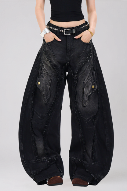 Daryl Püsküllü Baggy Jean Pantolon
