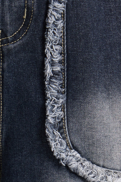 Dessislava Püsküllü Yırtık Barrel Jean Pantolon