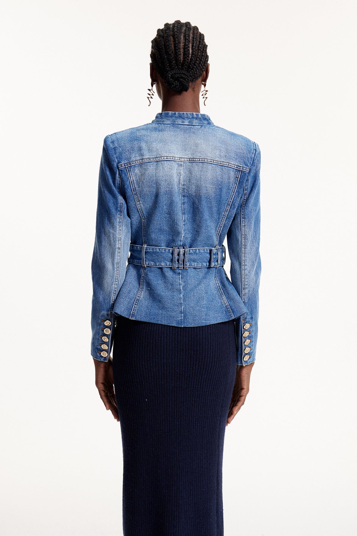 Dionysia Derin Yaka Denim Ceket