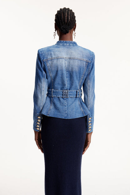 Dionysia Derin Yaka Denim Ceket