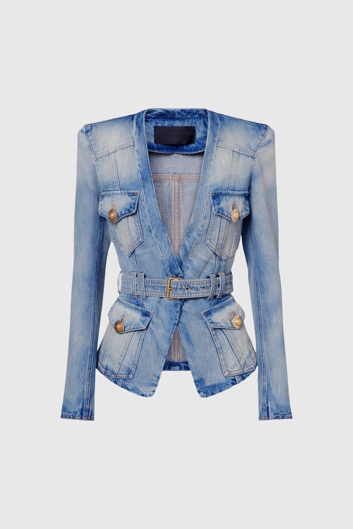 Dionysia Derin Yaka Denim Ceket