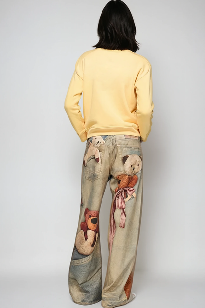Dmitar Desenli Barrel Jean Pantolon