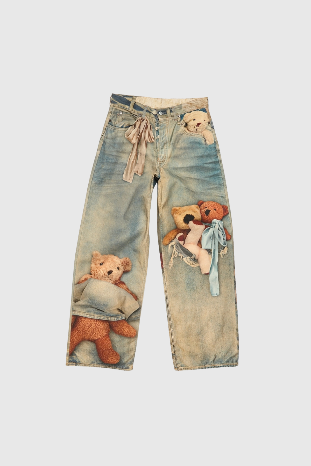 Dmitar Baskılı Barrel Jean Pantolon
