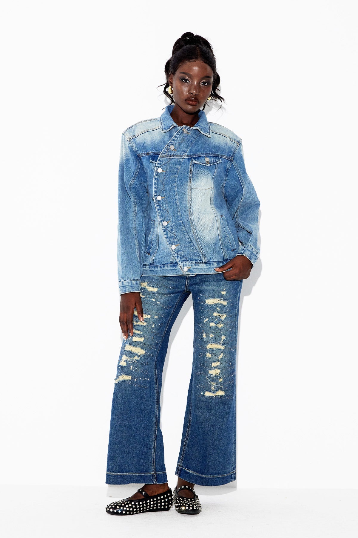 Ebbe Dekonstrüksiyon Denim Ceket