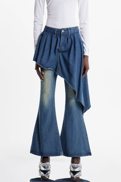 Ekaterini Dekonstrüksiyon Bootcut Jean Pantolon