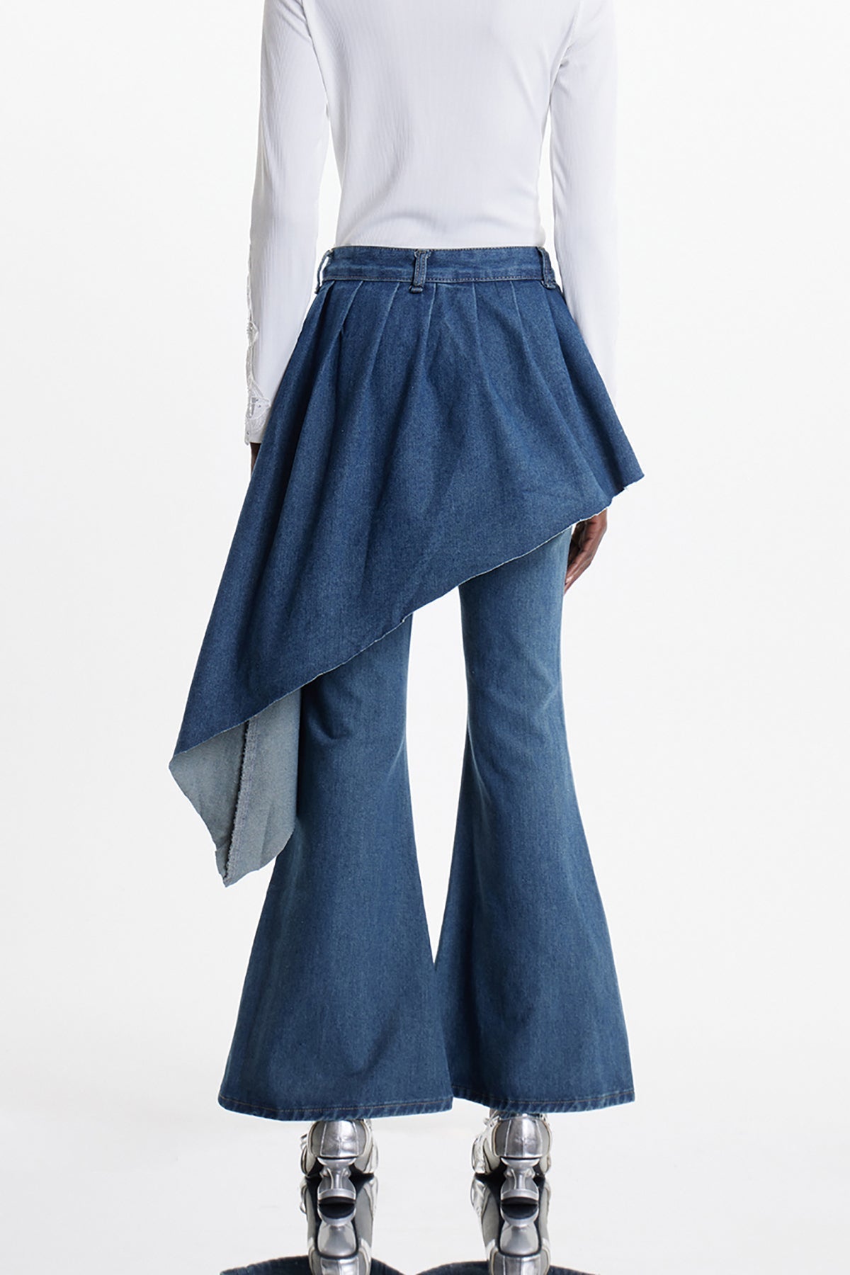 Ekaterini Dekonstrüksiyon Bootcut Jean Pantolon