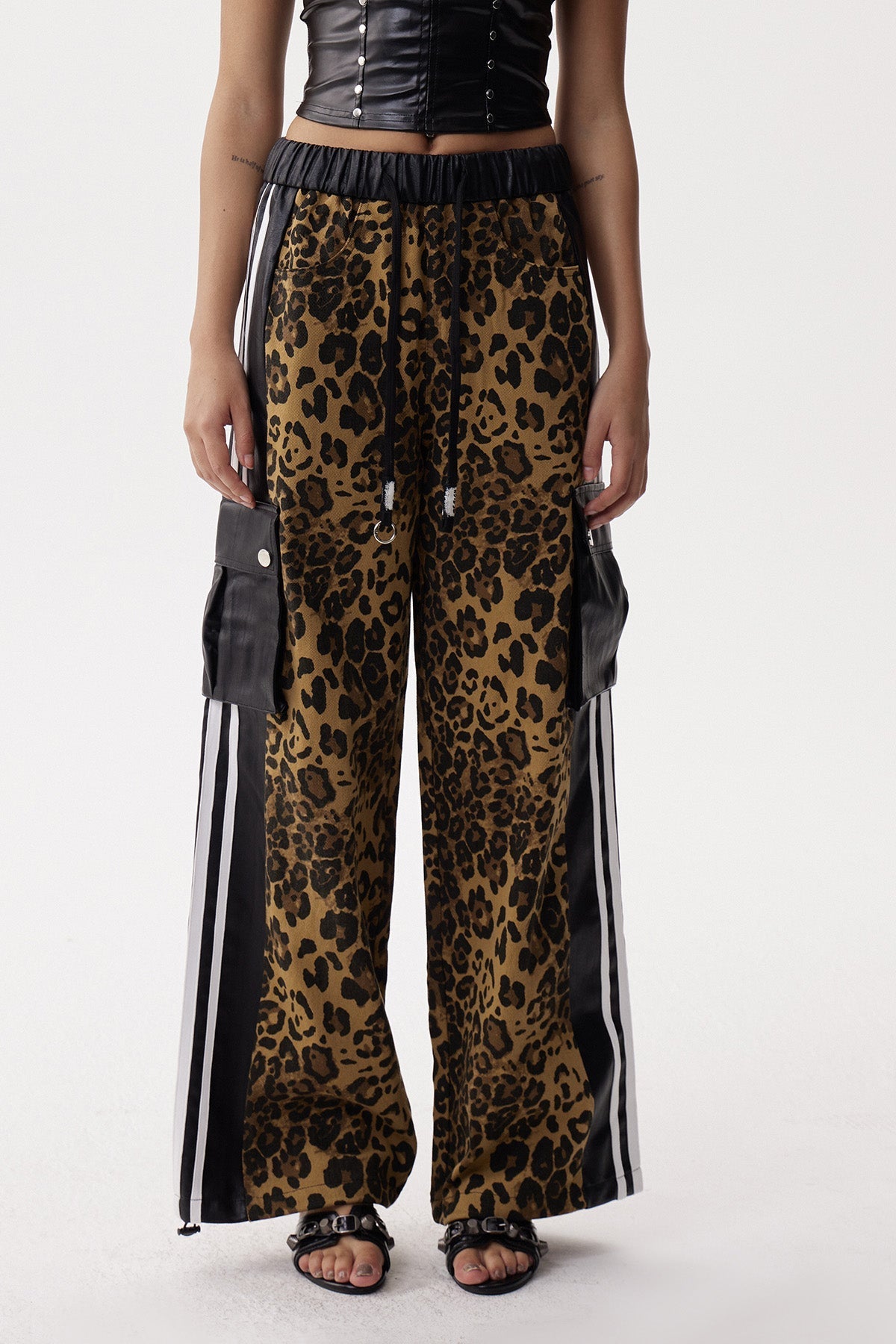 Eleri Deconstruct Leopar Jean Pantolon