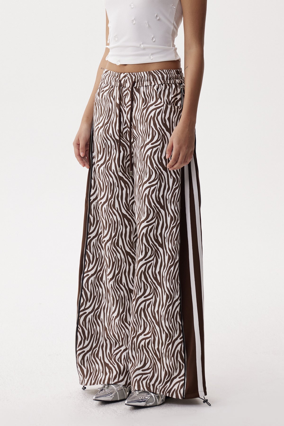 Eliab Deconstruct Zebra Desenli Jean Pantolon
