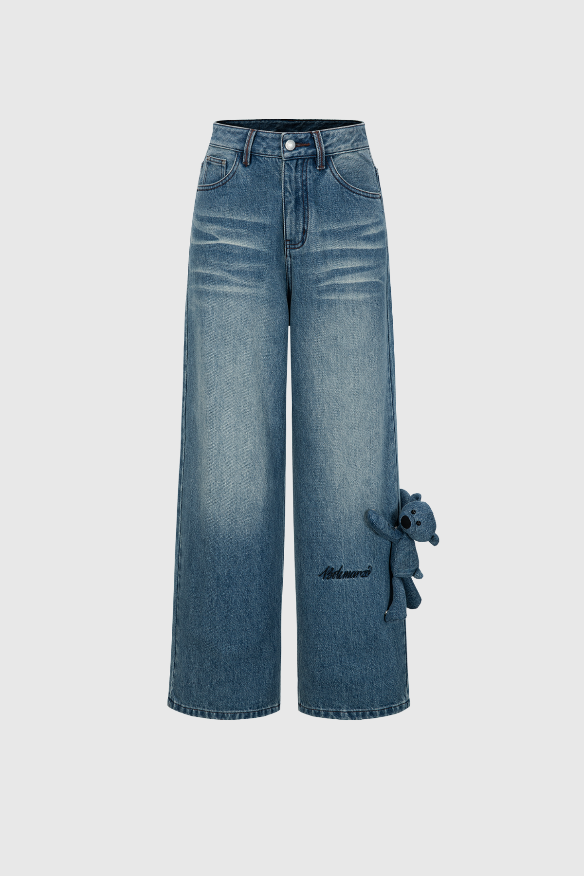 Elliot Dekonstrüksiyon Ağartılmış Jean Pantolon