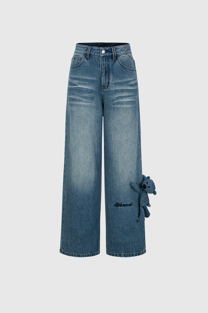 Elliot Dekonstrüksiyon Ağartılmış Jean Pantolon