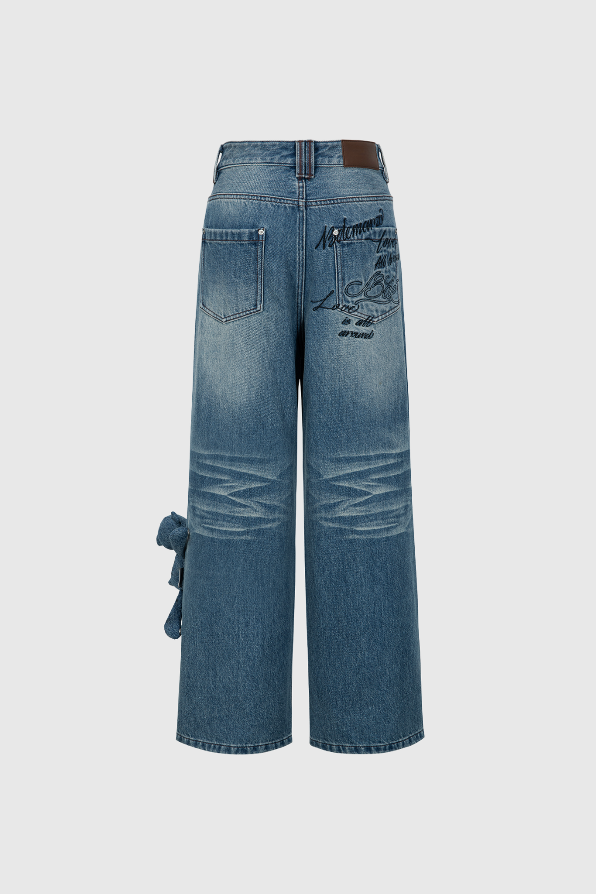 Elliot Dekonstrüksiyon Ağartılmış Jean Pantolon