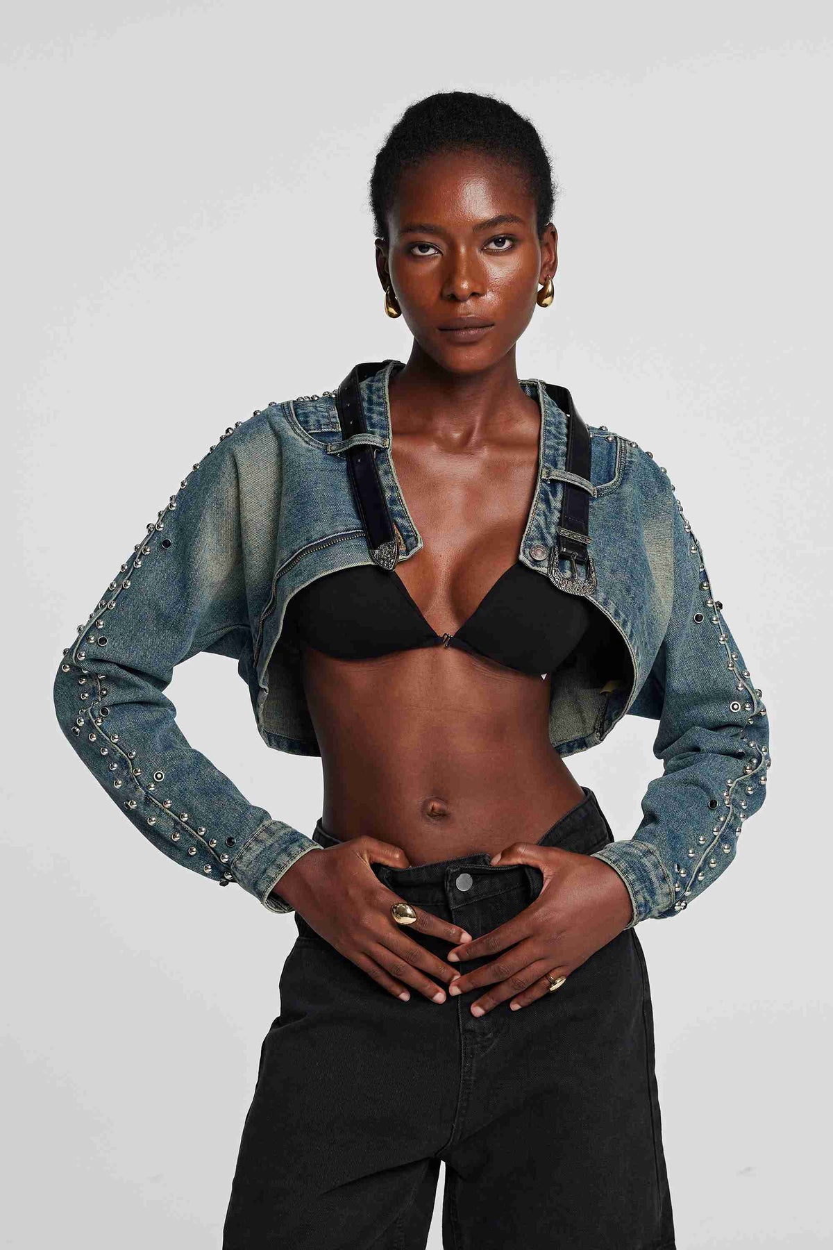 Ellis Zımba Detaylı Patchwork Ceket