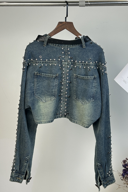 Ellis Zımba Detaylı Patchwork Ceket
