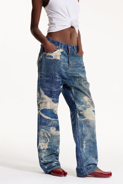 Elouise Baskılı Jean Pantolon