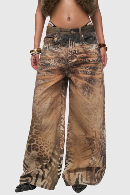 Emlyn Leopar Baskılı Hayley Jean Pantolon