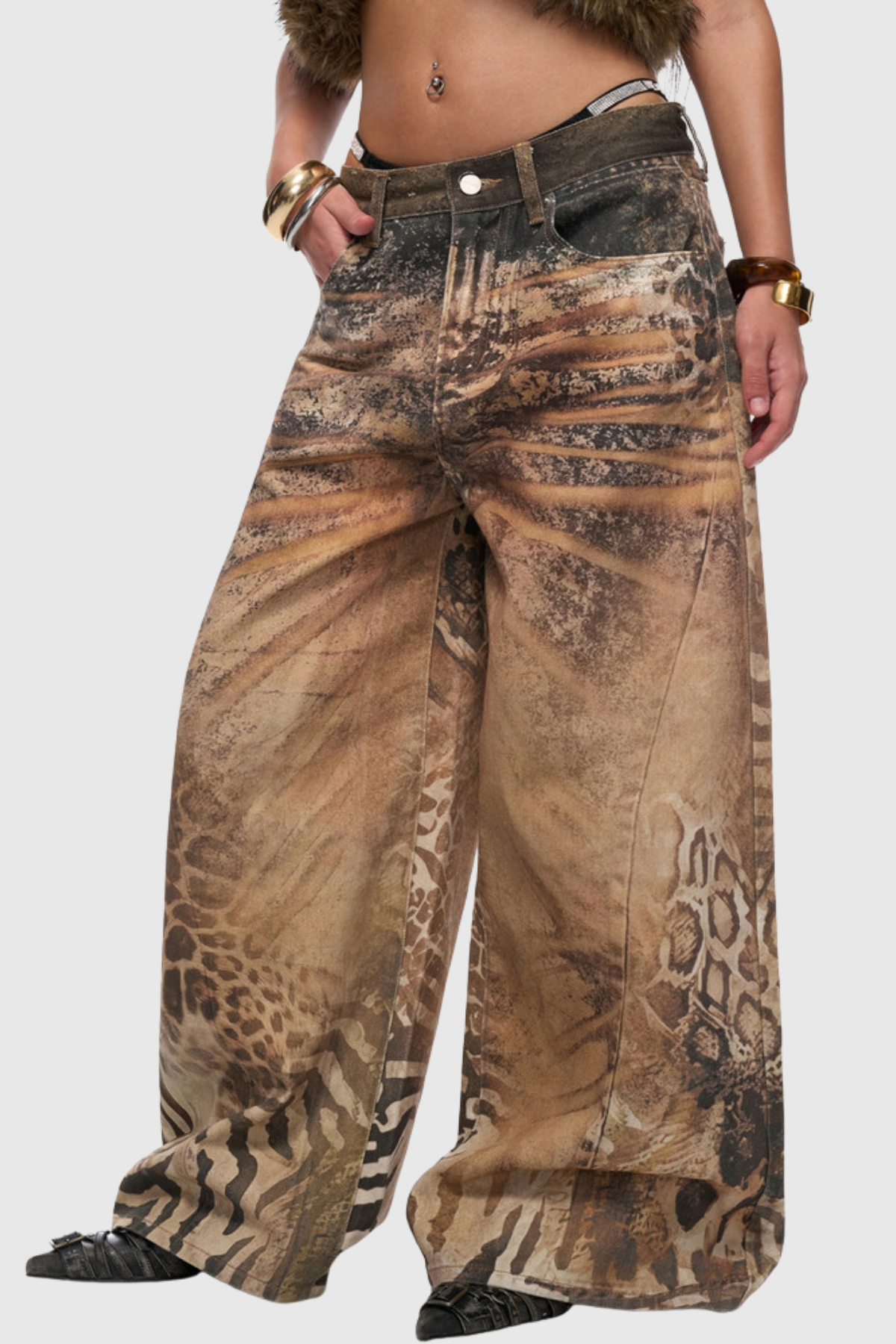 Emlyn Leopar Baskılı Hayley Jean Pantolon