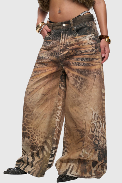 Emlyn Leopar Baskılı Hayley Jean Pantolon