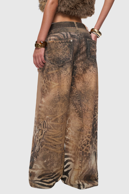 Emlyn Leopar Baskılı Hayley Jean Pantolon