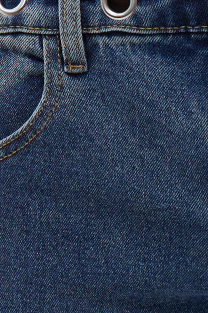 Erni Kuşgözü Detaylı Jean Pantolon