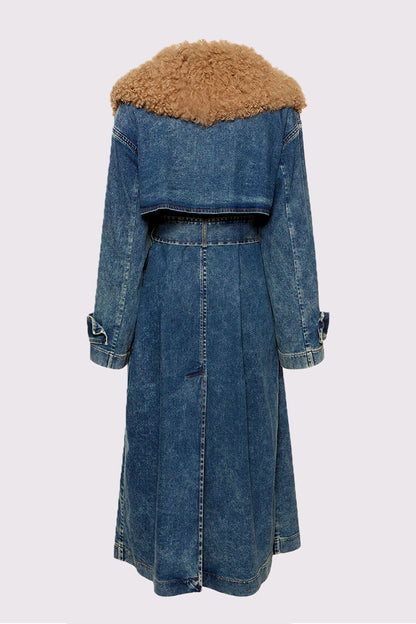 Everly Kürk Yaka Denim Mont