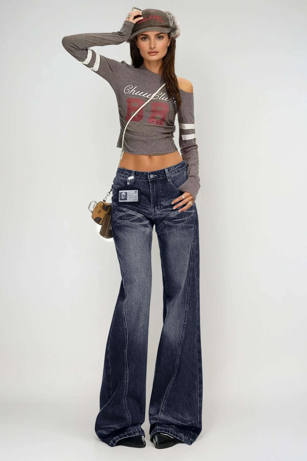 Farahild Ağartılmış Bootcut Jean Pantolon