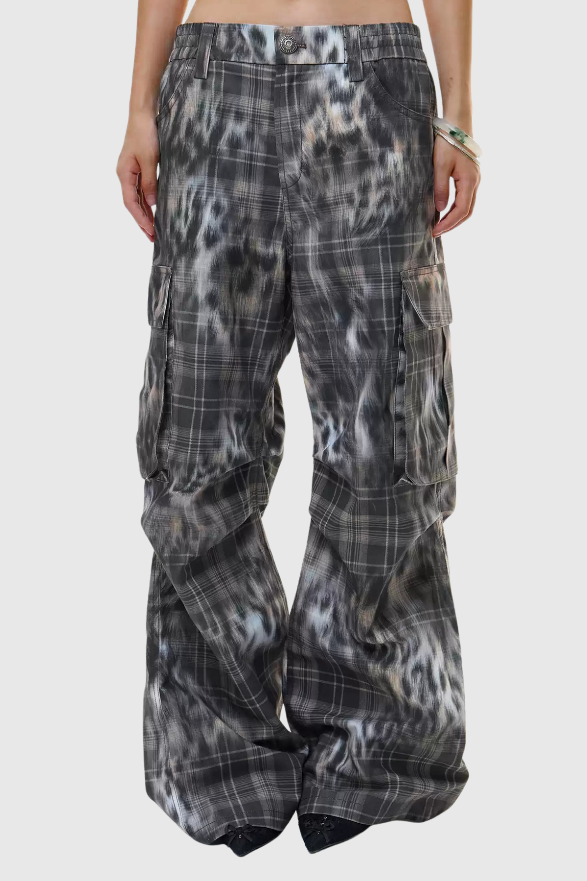 Fenna Leopar Desenli Kargo Jean Pantolon
