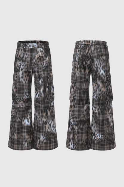 Fenna Leopar Desenli Kargo Jean Pantolon