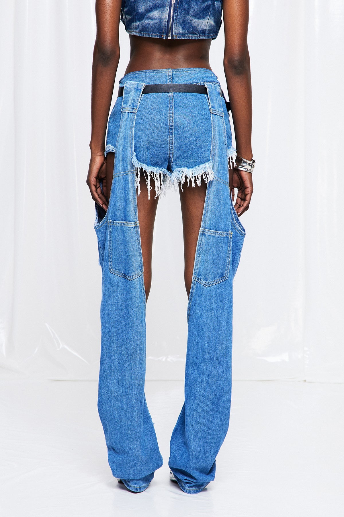Fridubert Yırtık Cutout Baggy Jean Pantolon