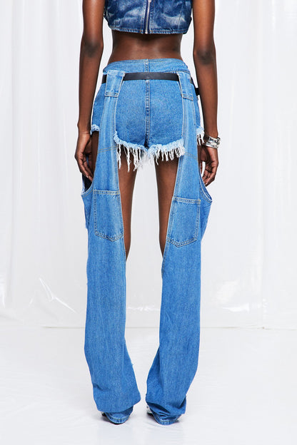 Fridubert Yırtık Cutout Baggy Jean Pantolon