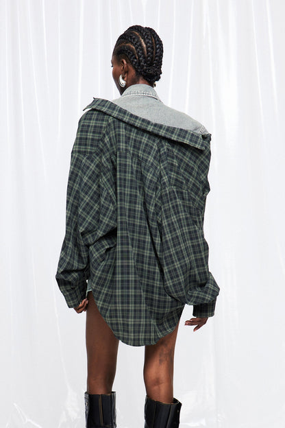 Friedrich Grid Dekonstrüktif Denim Ceket