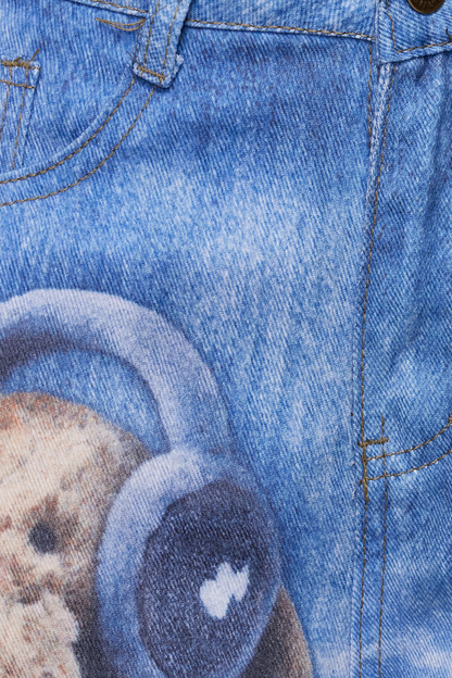 Fritz Baskı Detaylı Barrel Jean Pantolon
